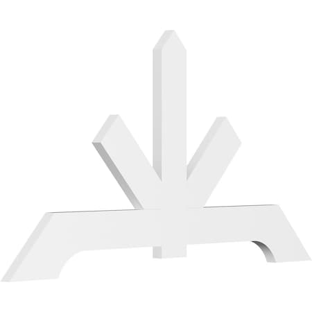 Ekena Millwork Vanguard Architectural Grade PVC Gable Bracket, 72"W x 39"H x 2"D x 6"F, 13/12 Pitch GBP072X39X0206VAN00
